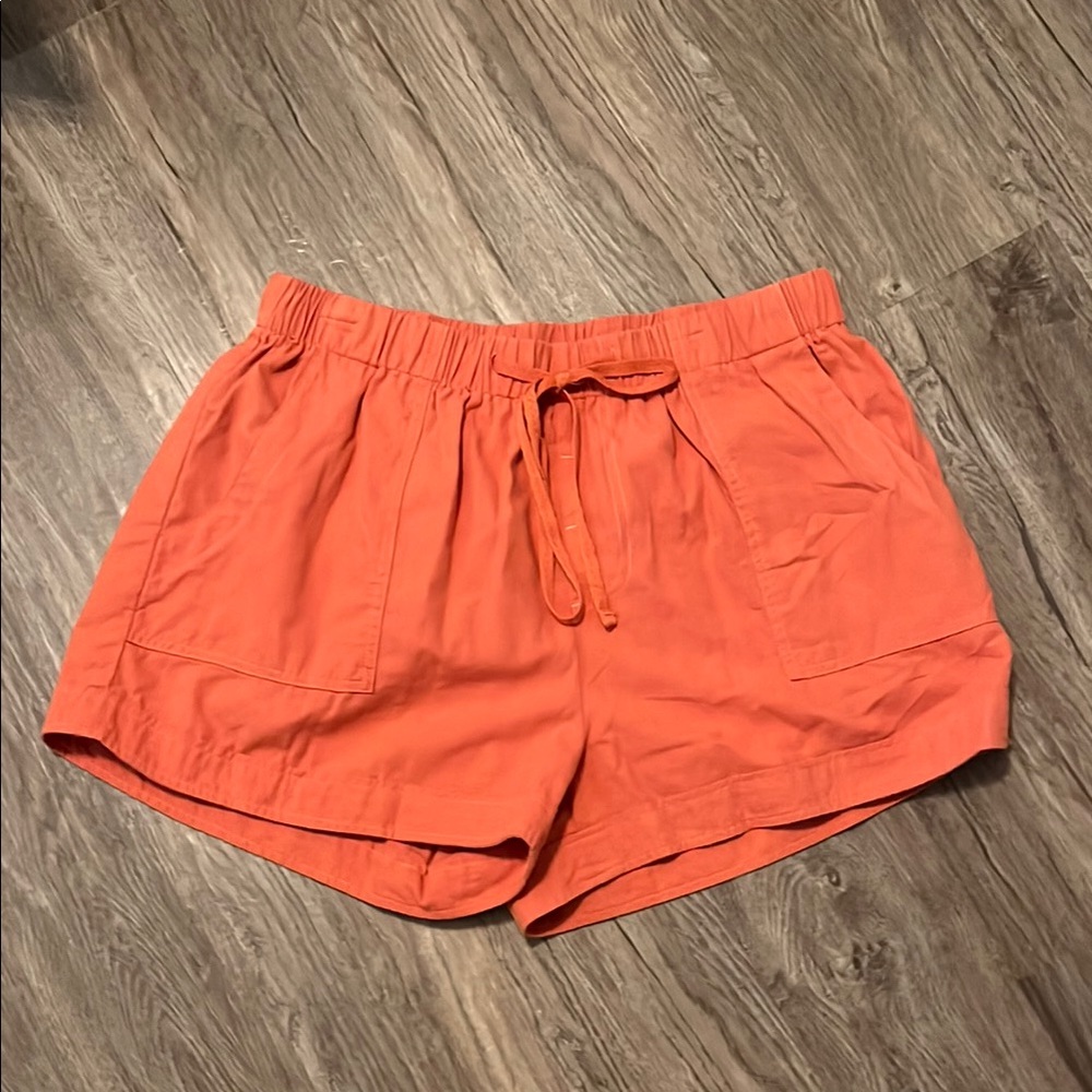 Women's Orange Drawstring Shorts Size XL